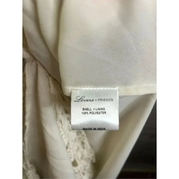 Lovers + Friends Women's White Boho Halter Ruffled Maxi Dress Size Small NWT - Picture 6 of 8